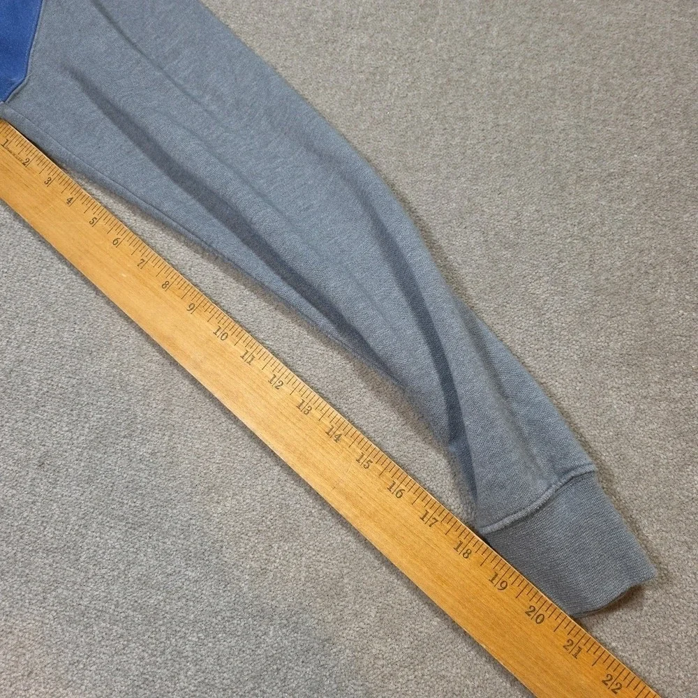 Mens‎ The North Face Hoodie Gray And Blue Stripes Dome Pullover Medium